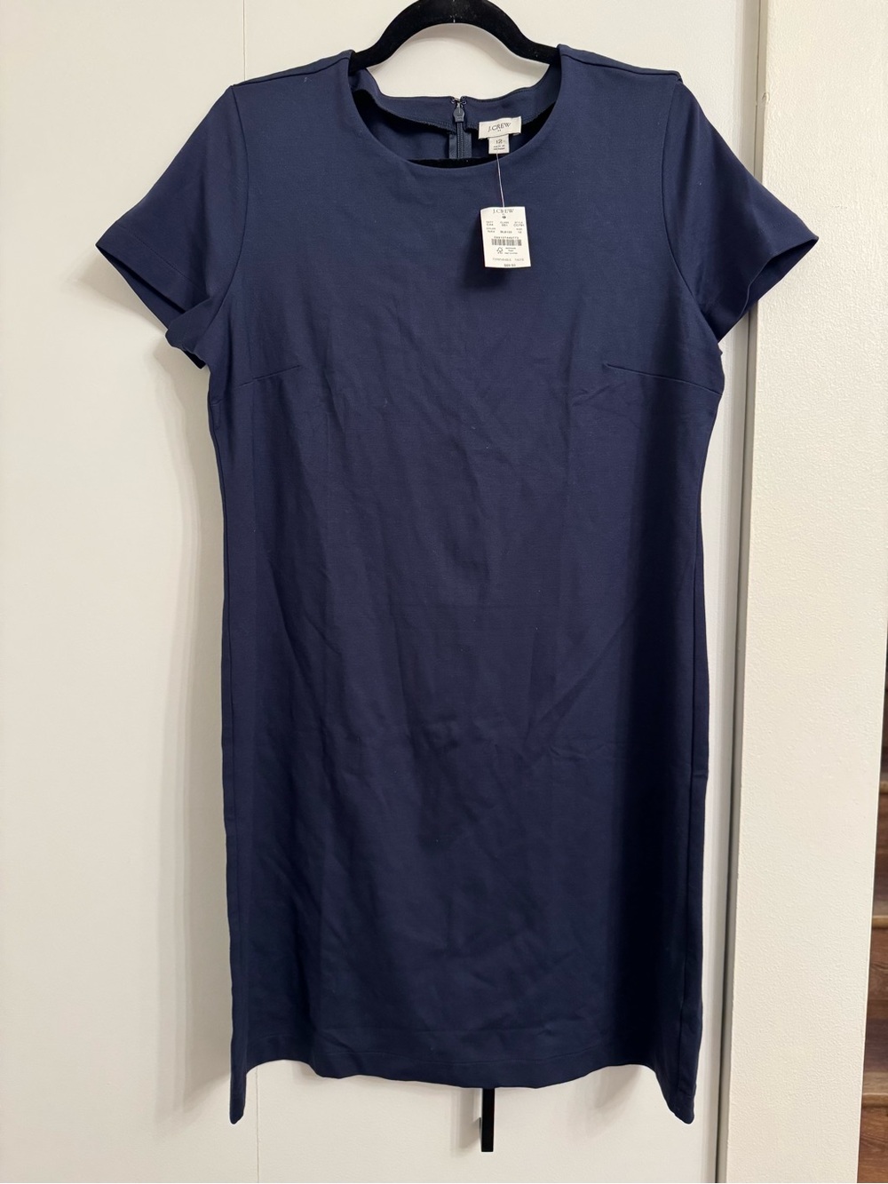 J. Crew Navy Short-Sleeve Shift Dress NWT